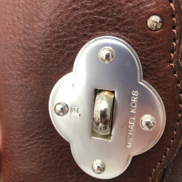 Michael Kors Vintage Brown Leather Purse - Picture 7 of 9
